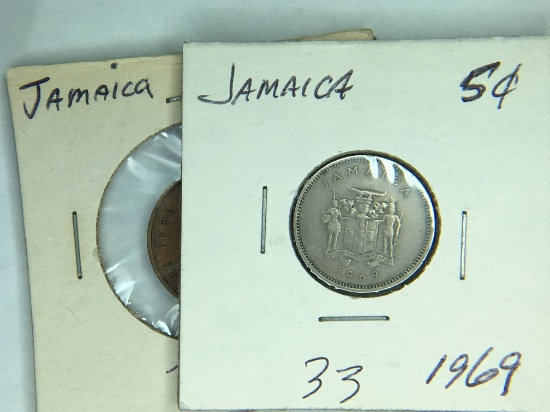 Jamaica 1973 1 Cent, 1969 5 Cent
