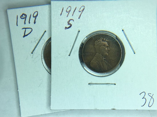 1919 D, 1919 S Lincoln Cent