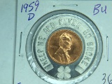 1959 D Lincoln Cent A & P 100th Anniversary