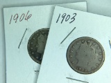 1903, 1906 V Nickel