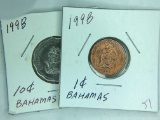 1998 Bahamas 1 Cent, 10 Cent