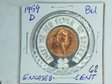 1959 D Lincoln Cent A & P 100th Anniversary