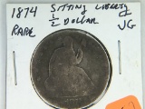 1874 Sitting Liberty Half Dollar