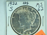 1922 S Peace Dollar