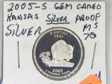 2005 S Silver Washington Quarter (kansas)