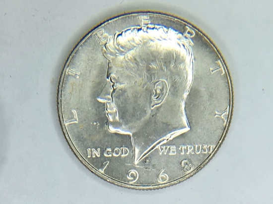 1968 D Silver Kennedy Half Dollar