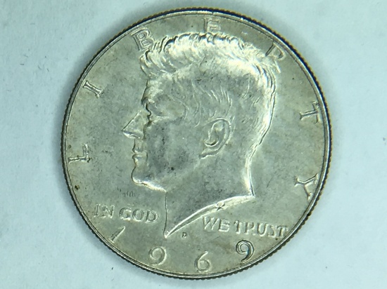 1969 D Silver Kennedy Half Dollar