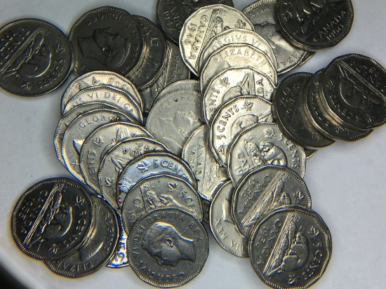 (40) Canadian Nickels