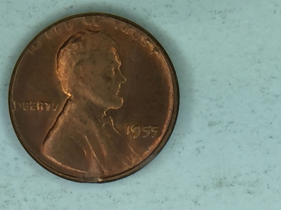 1955 P Lincoln Cent Poor Man's Double Die