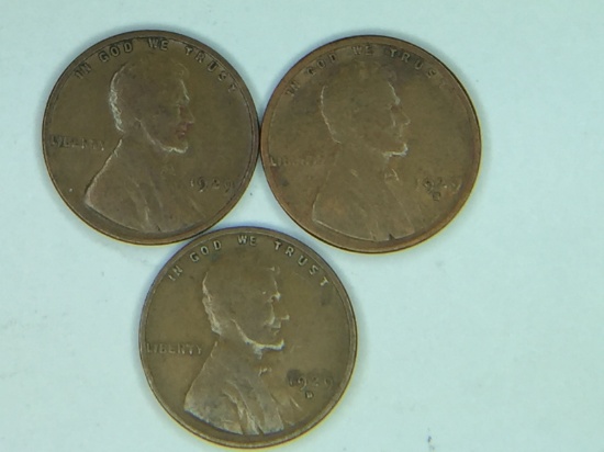 1929 P, D, S Lincoln Cents