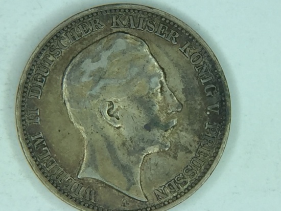 Wilhelm 2nd Germany, Prussia 3 Mark