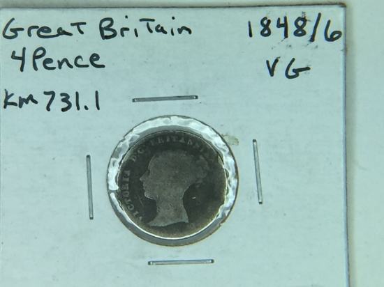 1848/6 Great Britain 4 Pence