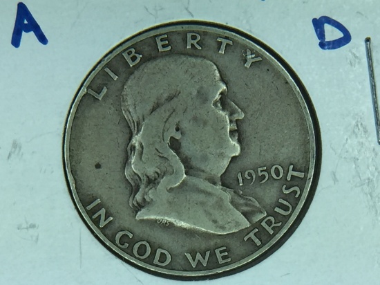 1950 D Franklin Half Dollar