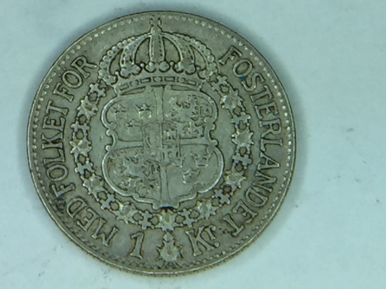 1937 Swedish 1 Krone