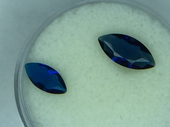(2) Blue Sapphires