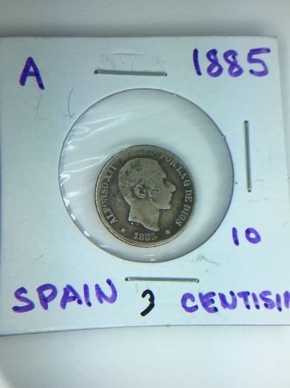 1885 Spain 10 Centisimo