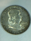 1958 – P Franklin Half Dollar