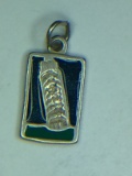 .925 Sterling Silver Ladies Leaning Tower Of Pisa Charm