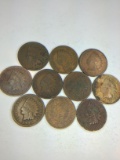 (10) Assorted Indian Head Cent