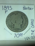 1893 P Barber Half Dollar