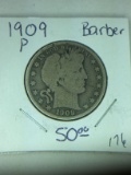 1909 P Barber Half Dollar