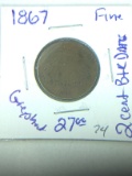 1867 2 Cent Copper