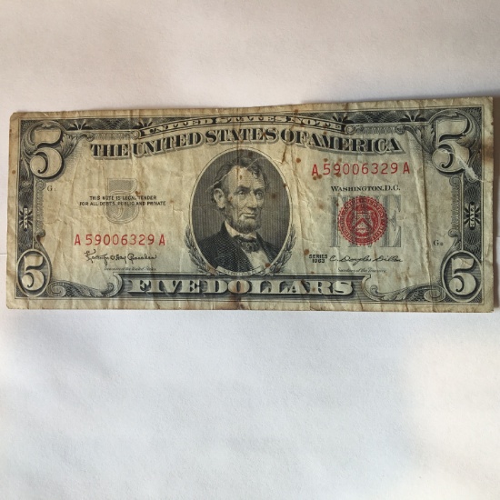 1963 $5.00 Red Seal