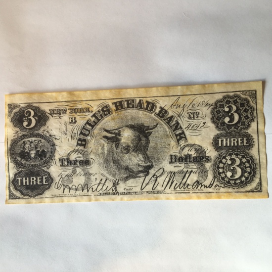 3 Dollar Bulls Head Bank