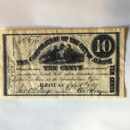10 Cents The Corporation Of The City Of Albany Ny