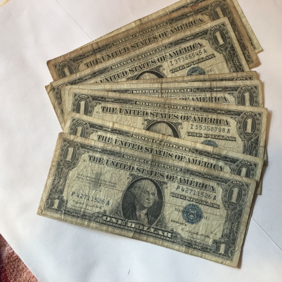 (10) 1957 A $1.00 Silver Certificates