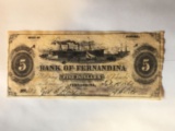 5 Dollar Bank Of Fernandina, State Of Florida