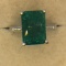 .925 Sterling Silver Ladies 6 Carat Emerald Ring