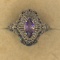 .925 Sterling Silver Ladies 1 Carat Amethyst Filigree Ring