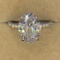 .925 Sterling Silver Ladies 6 Carat Engagement Ring