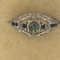 .925 Sterling Silver Filigree Gemstone Ring