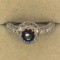 .925 Sterling Silver Ladies 1 Carat Sapphire Ring