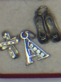 (3) Assorted .925 Sterling Silver Charms