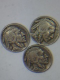 1936-D, 1937-D, 1938-D Buffalo Nickels