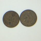 (2) 1906 Indian Head Cents