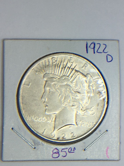 1922 D Peace Dollar