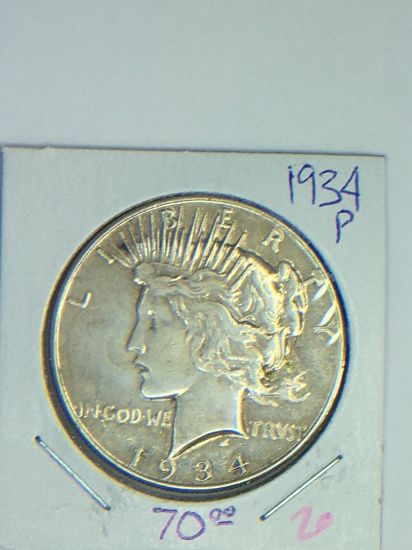 1934 P Peace Dollar
