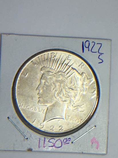 1922 S Peace Dollar