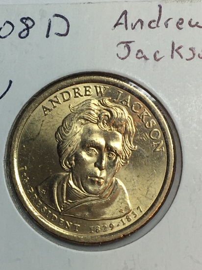 2008 – D Andrew Jackson Golden Dollar