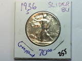 1936 S Walkiing Liberty Half Dollar