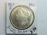 1921 D Morgan Dollar