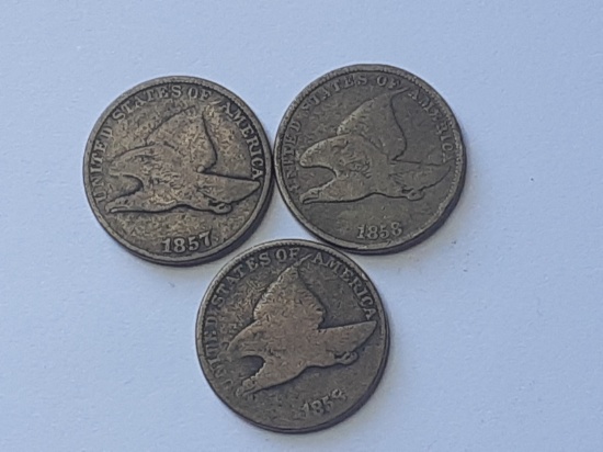 (3) Flying Eagle Cent