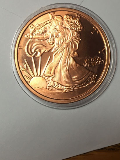 1 Ounce Liberty Copper Round