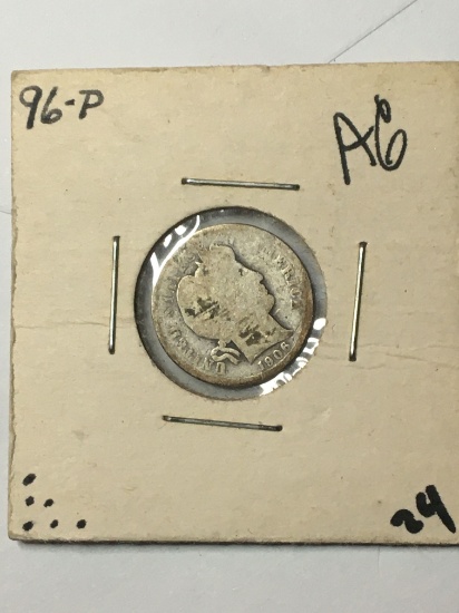 1896 P Barber Dime