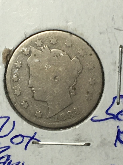 1883 With Cent Barber Nickel