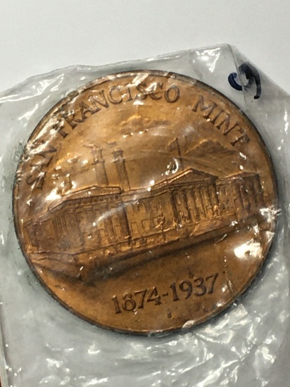San Francisco Mint Treasury Daept. Token